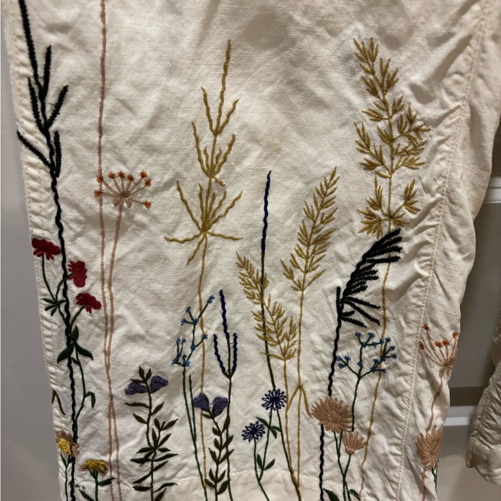 Ralph Lauren Cream Pants with Floral Detail - Picture 2 of 9